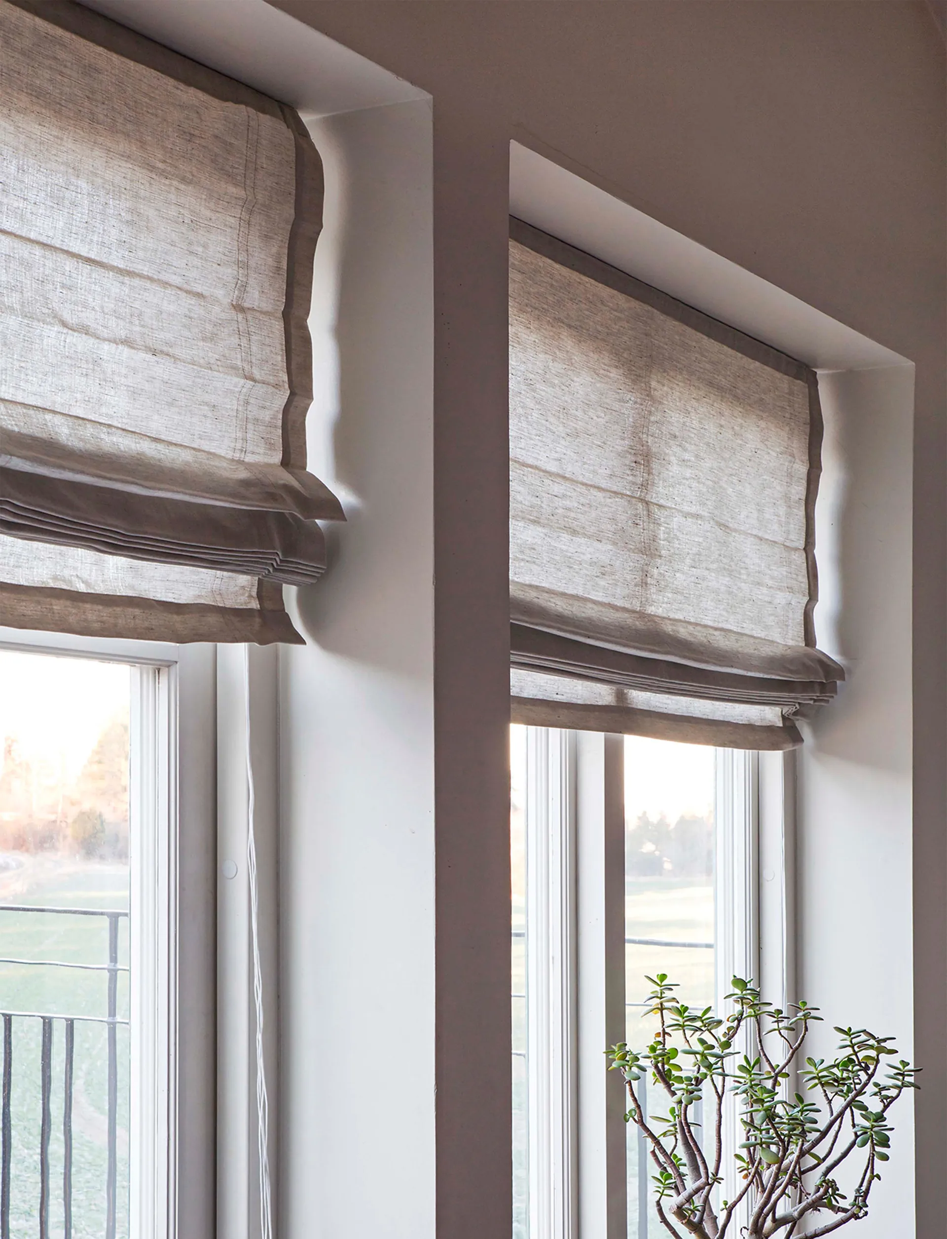 Ebba vouwgordijn 150x180 cm, Natural Himla