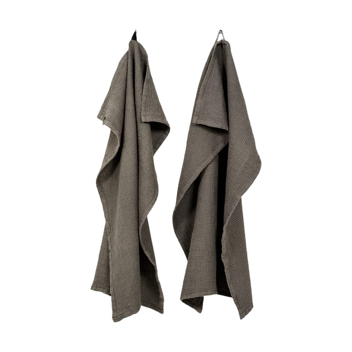 Hetty keukenhanddoek 50x70 cm 2-pack - Charcoal - Himla