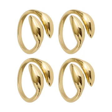 Inverness servetring - Messing, 4-pack - Himla