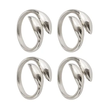 Inverness servetring - Zilver, 4-pack - Himla