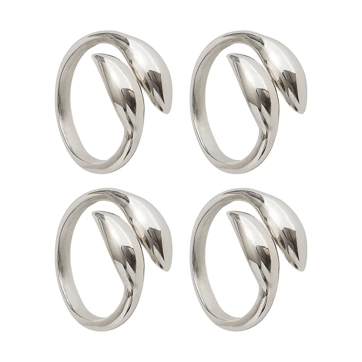 Inverness servetring - Zilver, 4-pack - Himla