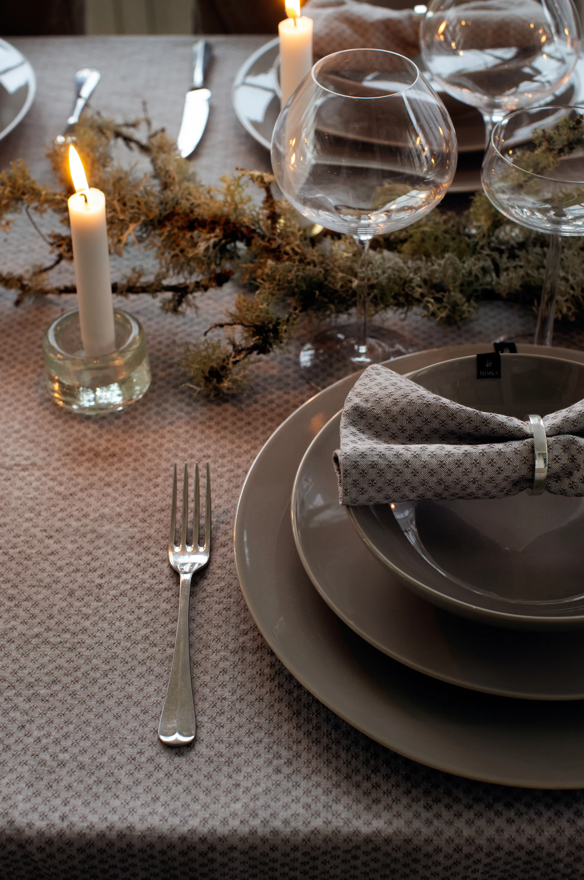 Julia servet 45x45 cm 4-pack, pewter (grijs) Himla