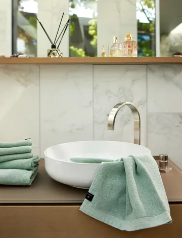 Lina handdoek - Aqua, 30x50 cm - Himla