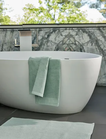 Lina handdoek - Aqua, 70x140 cm - Himla