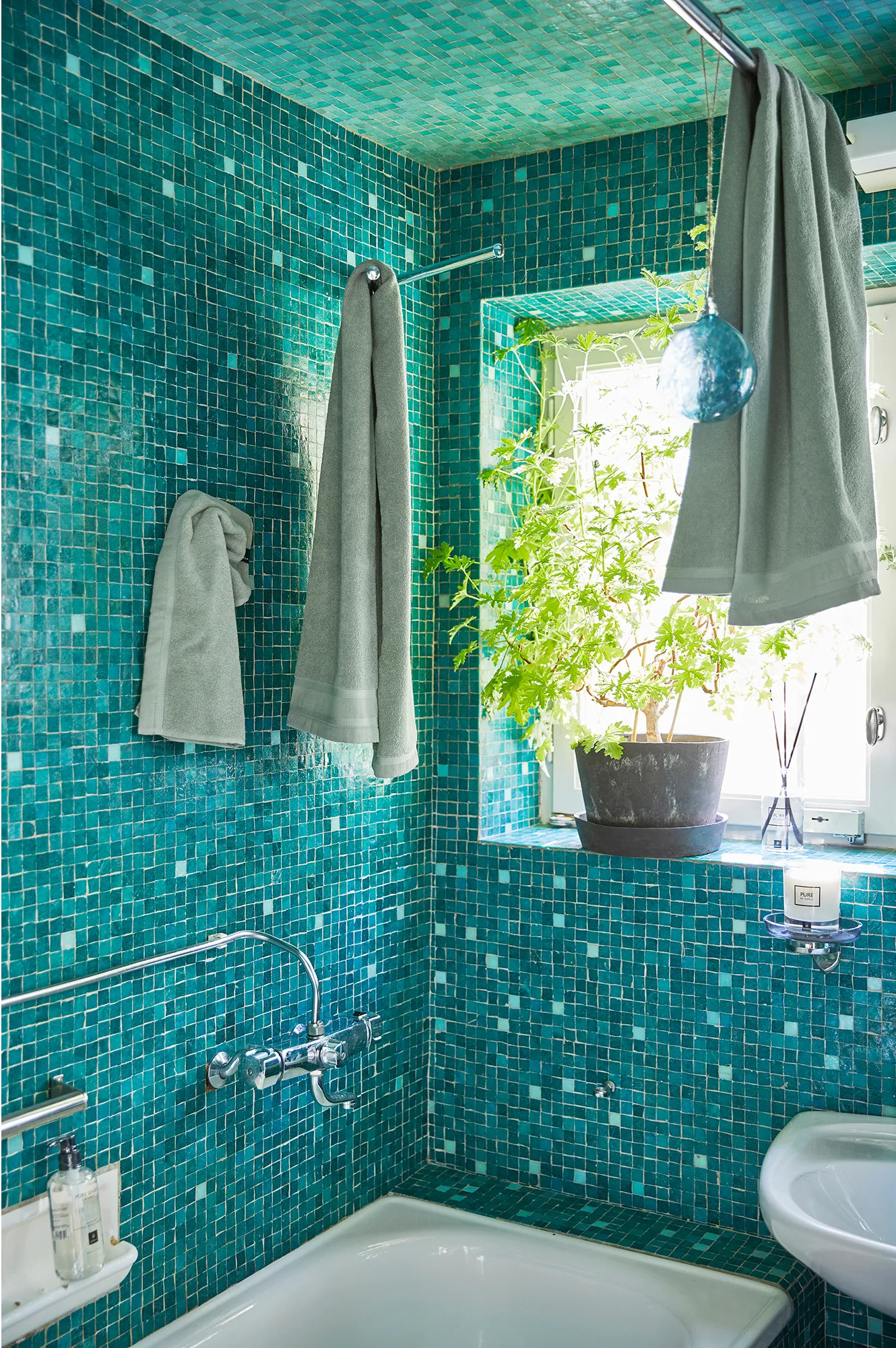 Lina handdoek sage, 100x150 cm Himla