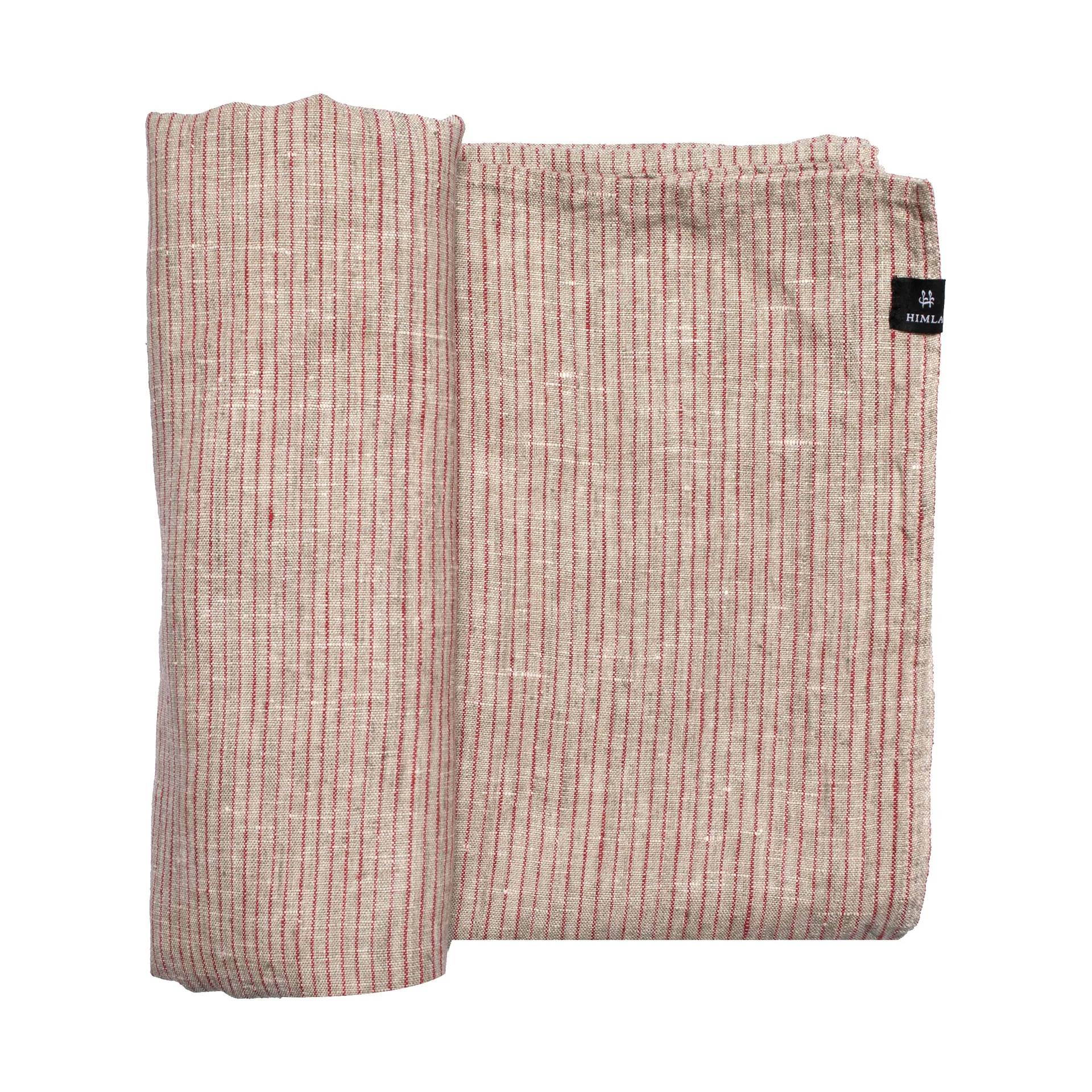 Linus tafelkleed 145x250 cm, True red-natural Himla