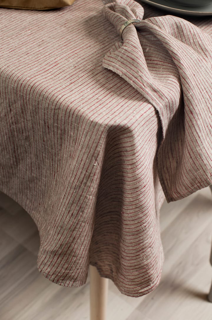 Linus tafelkleed 145x330 cm, True red-natural Himla