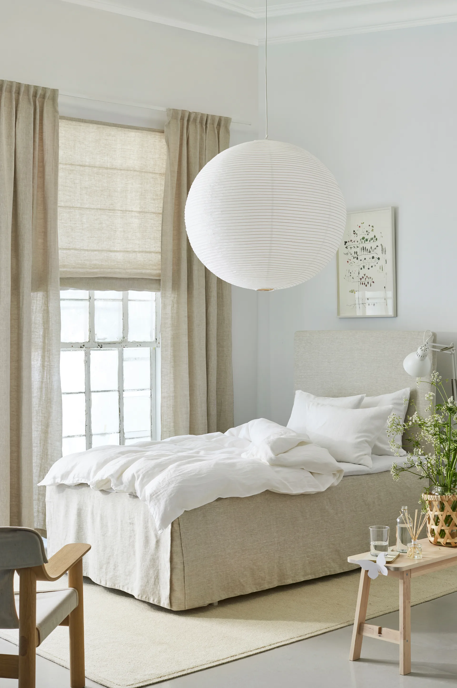 Miramar vouwgordijn 160x180 cm, Oatmeal Himla