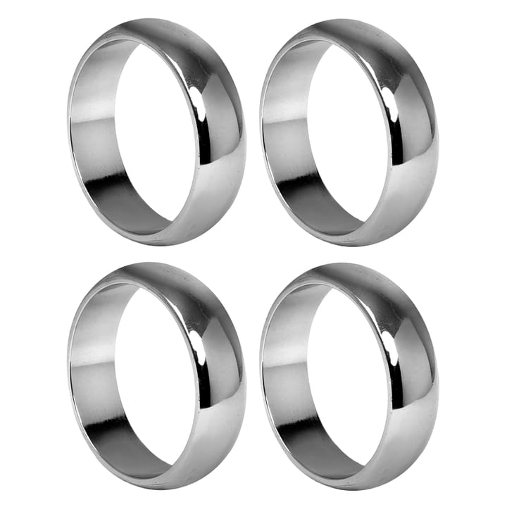 Monaco servetring Ø4 cm 4-pack - Silver - Himla