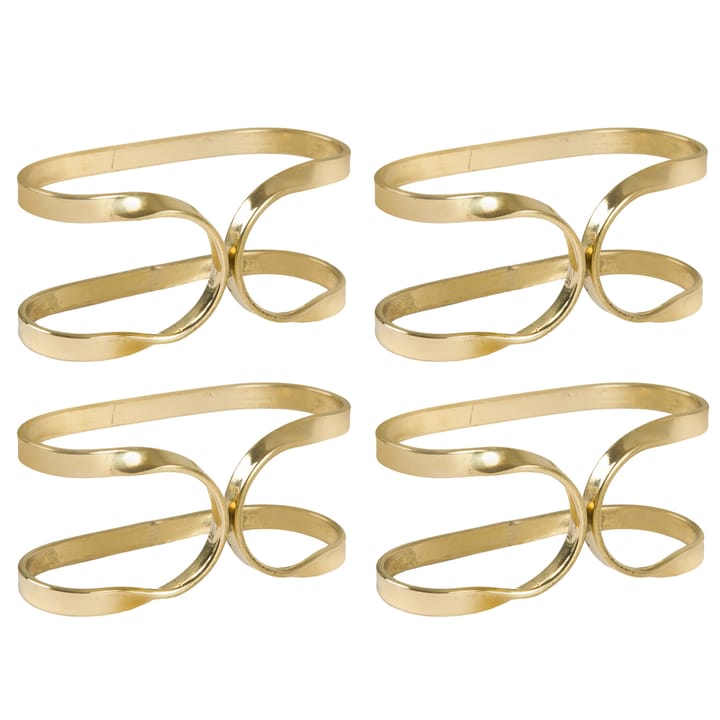 Oslo servetring 4-pack - Messing - Himla