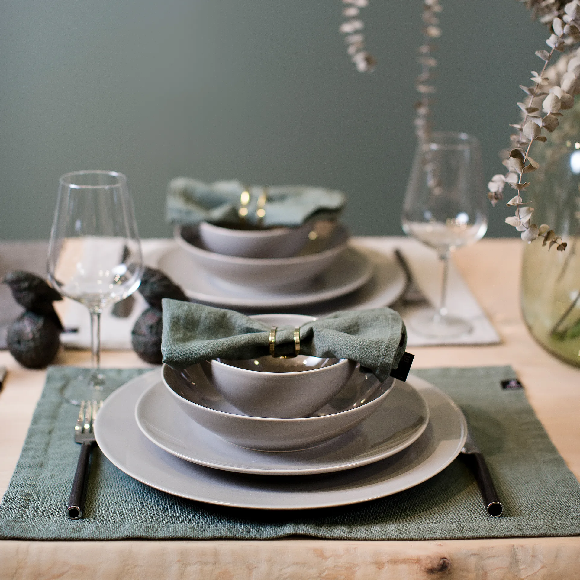 Oslo servetring 4-pack, Messing Himla