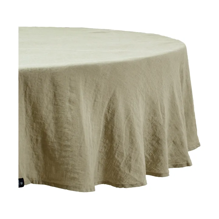 Sunrise ronde linnen tafelkleed - Organic (groen), Ø220 cm - Himla