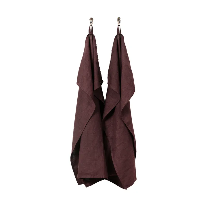 Sunshine keukendoek 50x70 cm 2-pack - Burgundy (rood) - Himla