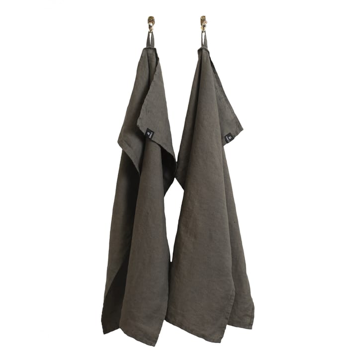 Sunshine keukenhanddoek 2-pack - Charcoal (donkergrijs) - Himla