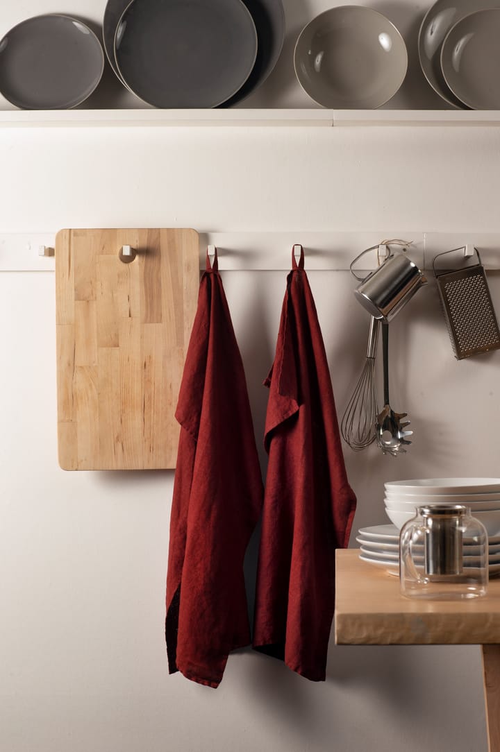 Sunshine keukenhanddoek 2-pack, Lingonberry (rood) Himla