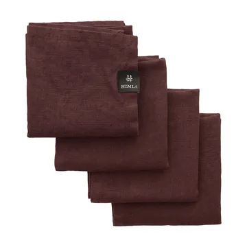 Sunshine servet 4-pack - Burgundy (rood) - Himla