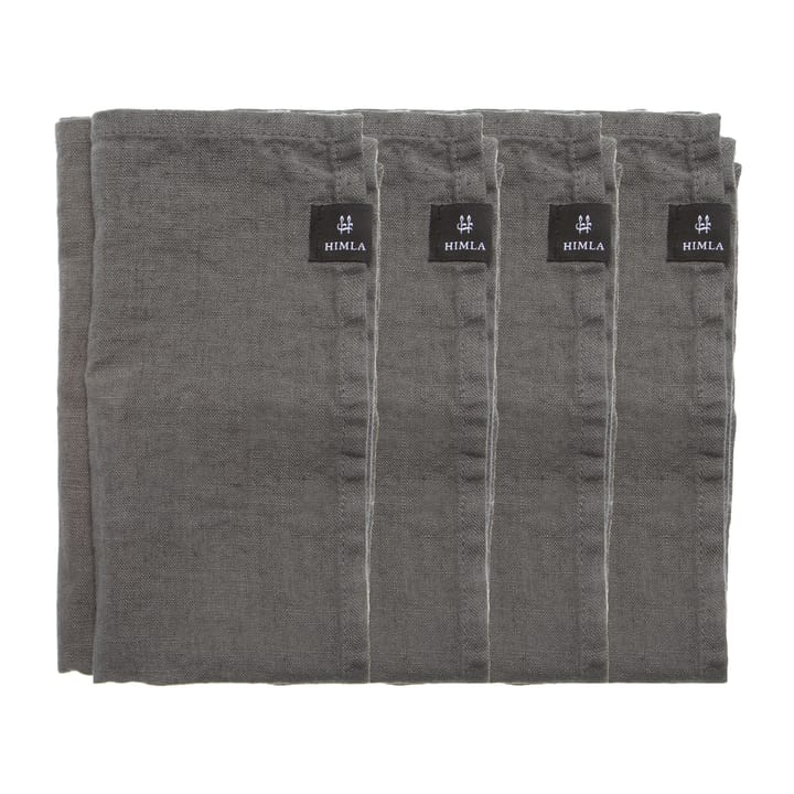 Sunshine servet 4-pack - Charcoal (donker grijs) - Himla