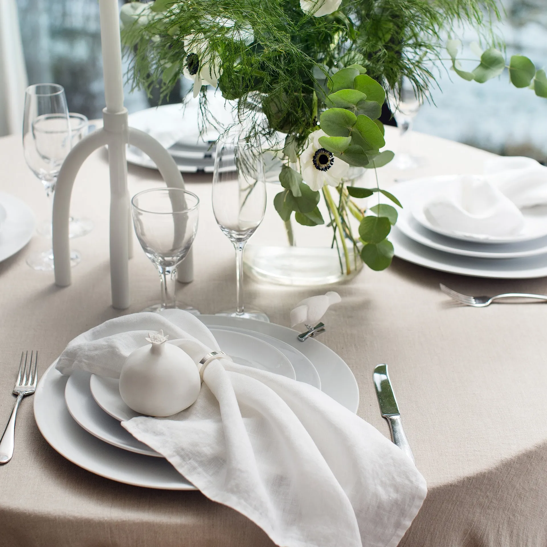 Sunshine servet 4-pack, wit Himla