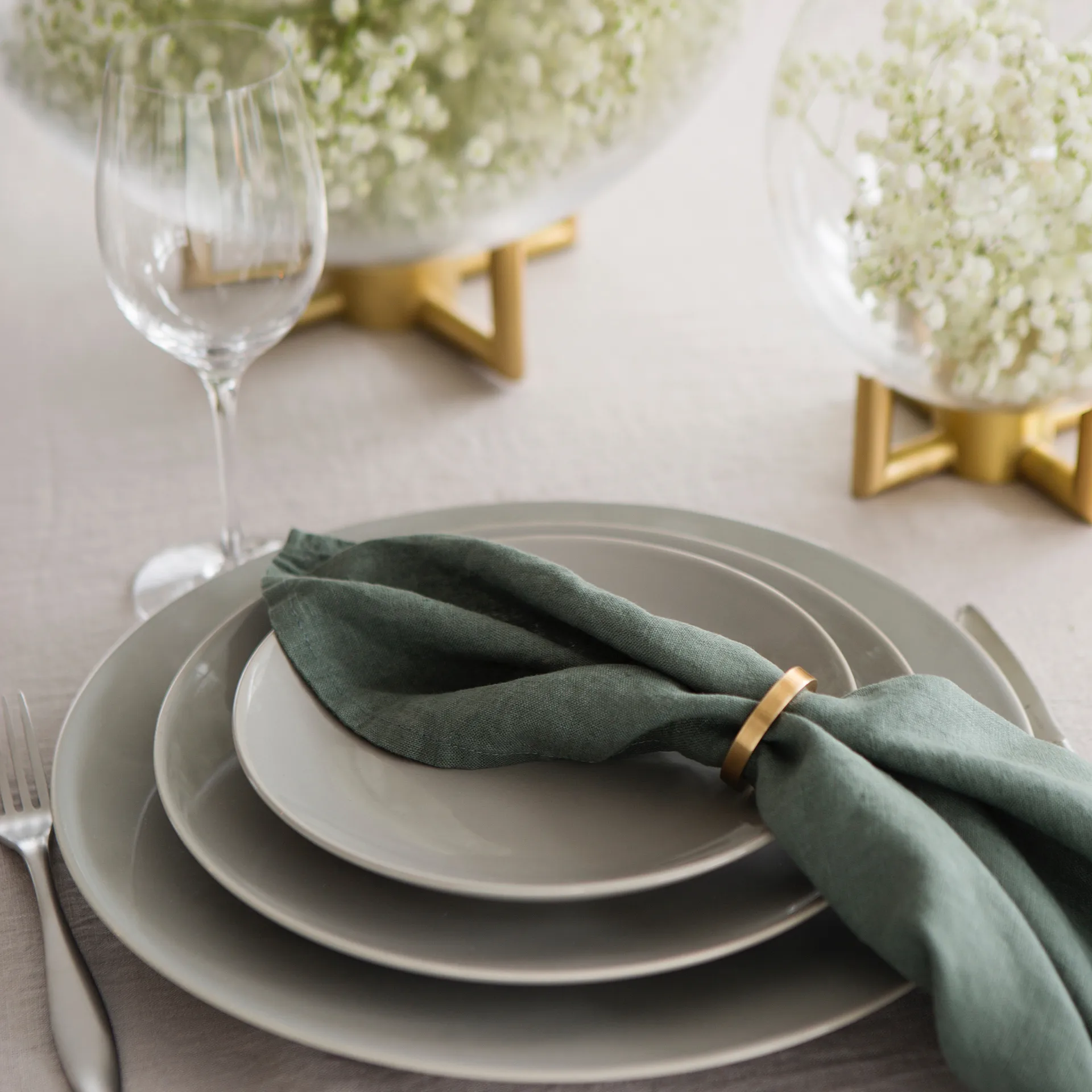 Vasa servetring 4-pack, Brons Himla