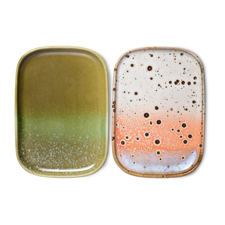 70's dienblad klein 2-pack - Asteroids / Grass - HK Living