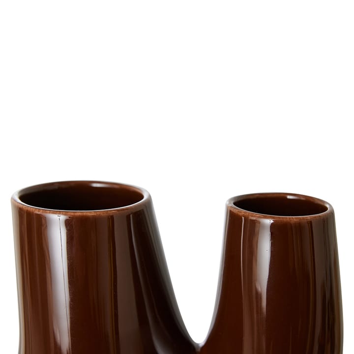 Ceramic organic vaas large 25 cm - Espresso - HK Living