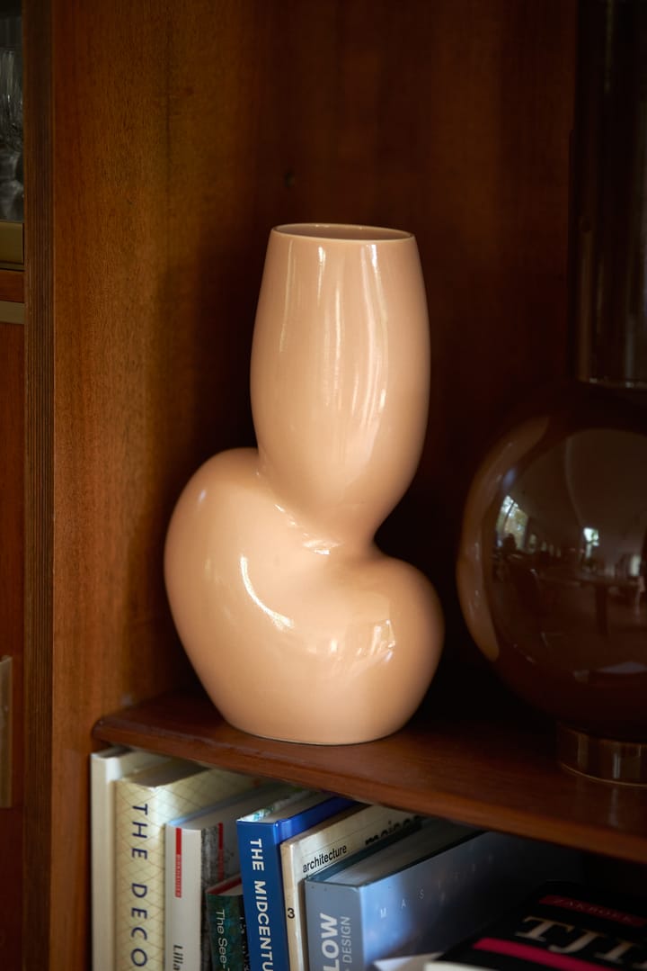 Ceramic organic vaas medium 29 cm - Cream - HK Living