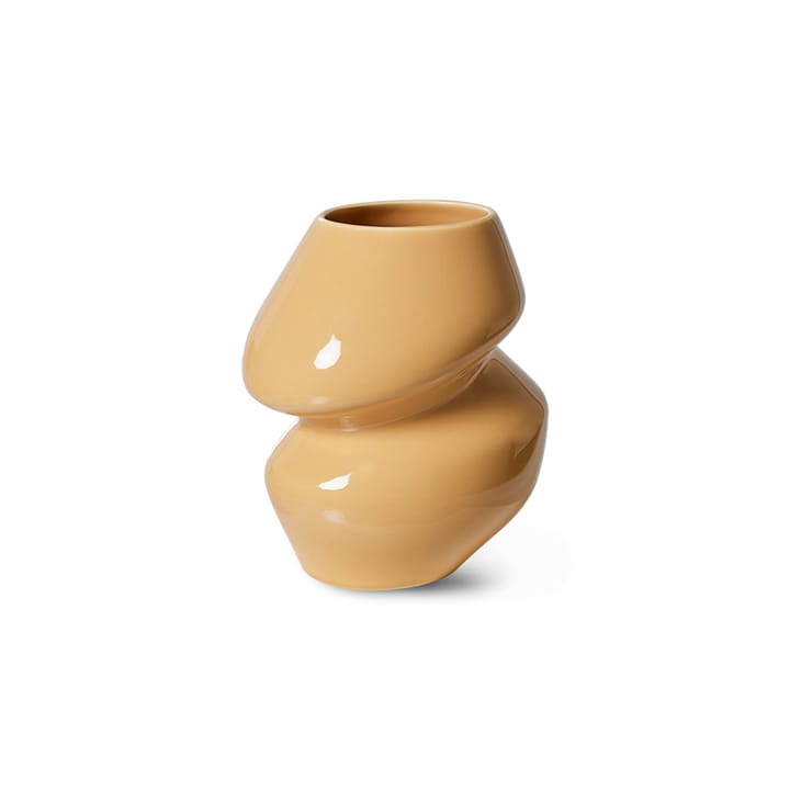 Ceramic organic vaas small 19 cm - Cappuccino - HK Living