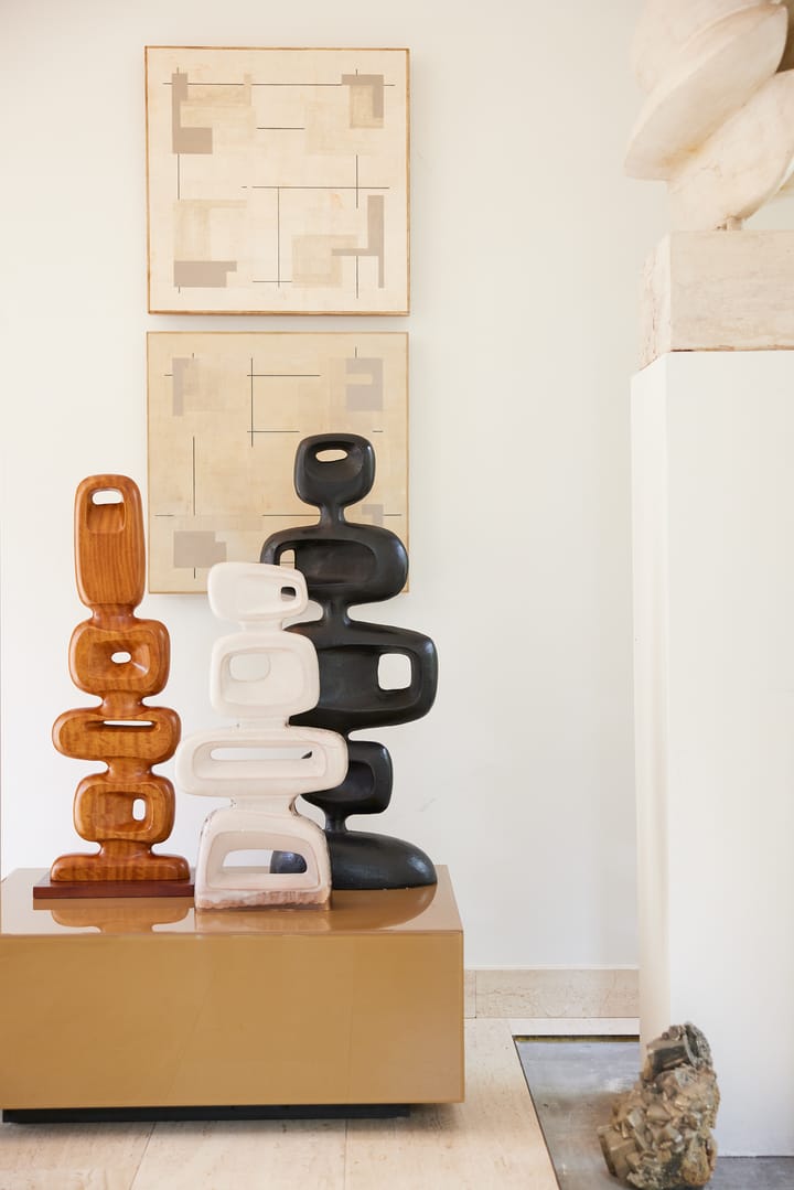 Ceramic sculpture 57 cm - Reactive brown - HK Living