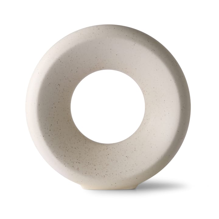 Circle vaas M 24,5 cm - White speckled - HK Living