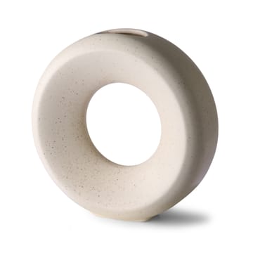 Circle vaas M 24,5 cm - White speckled - HK Living