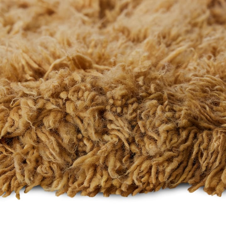 Fluffy vloerkleed rond - Ø200 cm, caramel - HK Living