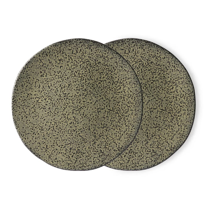 Gradient bordje 22,5 cm 2-pack - Groen - HK Living