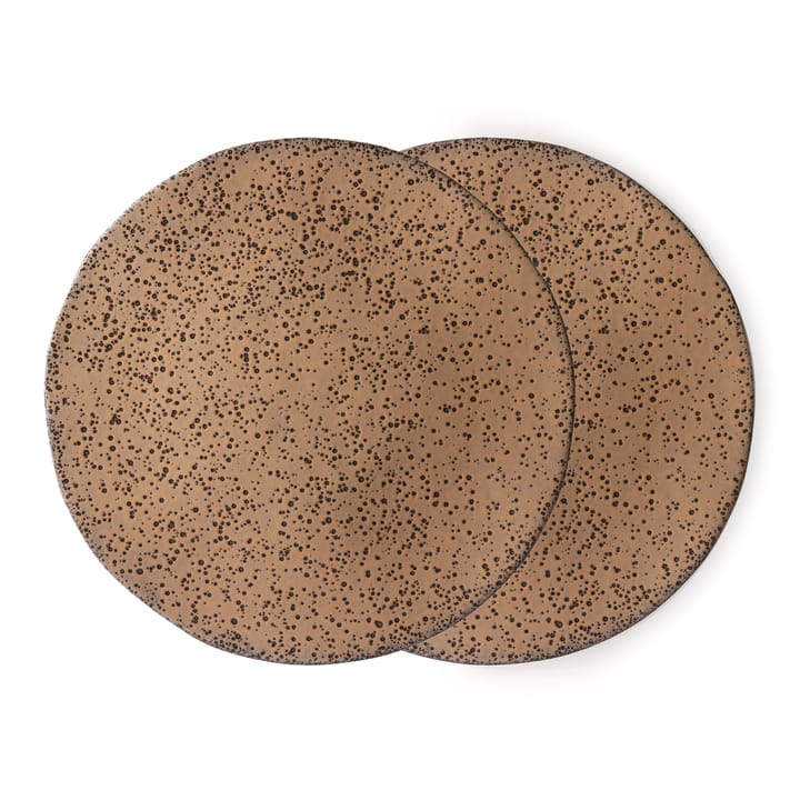 Gradient bordje 22,5 cm 2-pack - Taupe (bruin) - HK Living