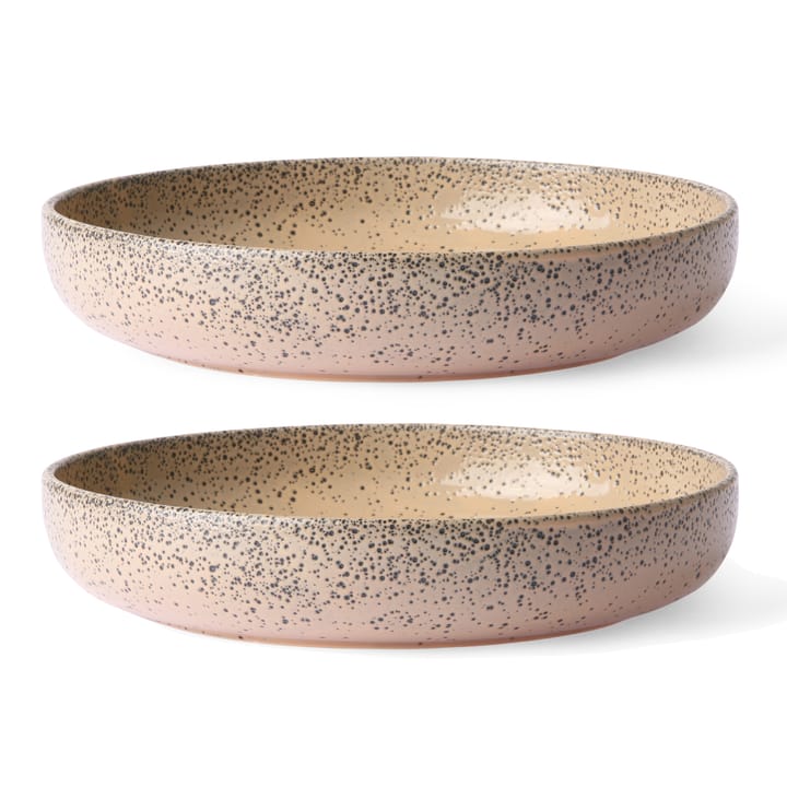 Gradient diep bord Ø21,5 cm 2-pack - Taupe - HK Living