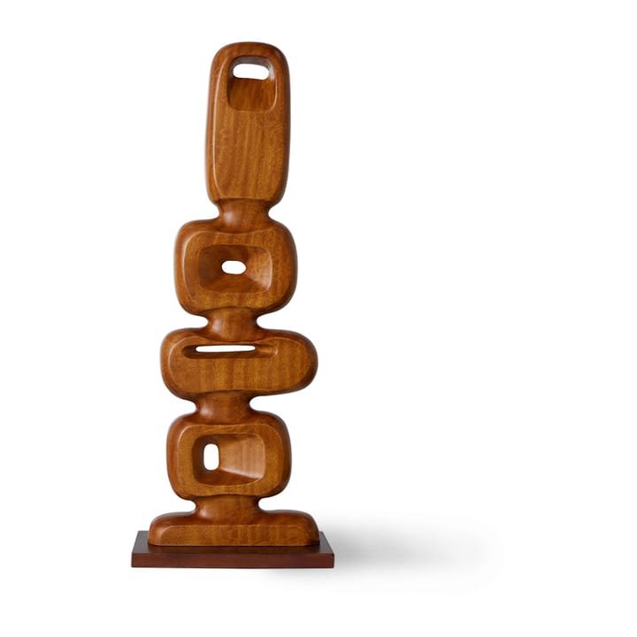 Hand carved wooden sculpture 71 cm - Brown - HK Living