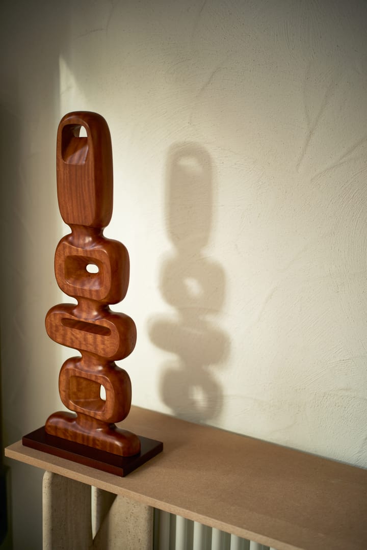 Hand carved wooden sculpture 71 cm - Brown - HK Living