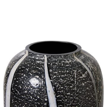 HKliving glazen vaas monochrome Ø17 cm - Black-white - HK Living