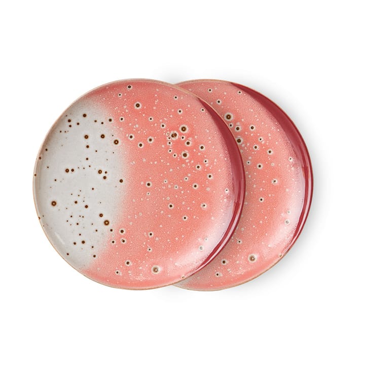 70's bord Ø 17,5 cm 2-pack - Lychee - HKliving
