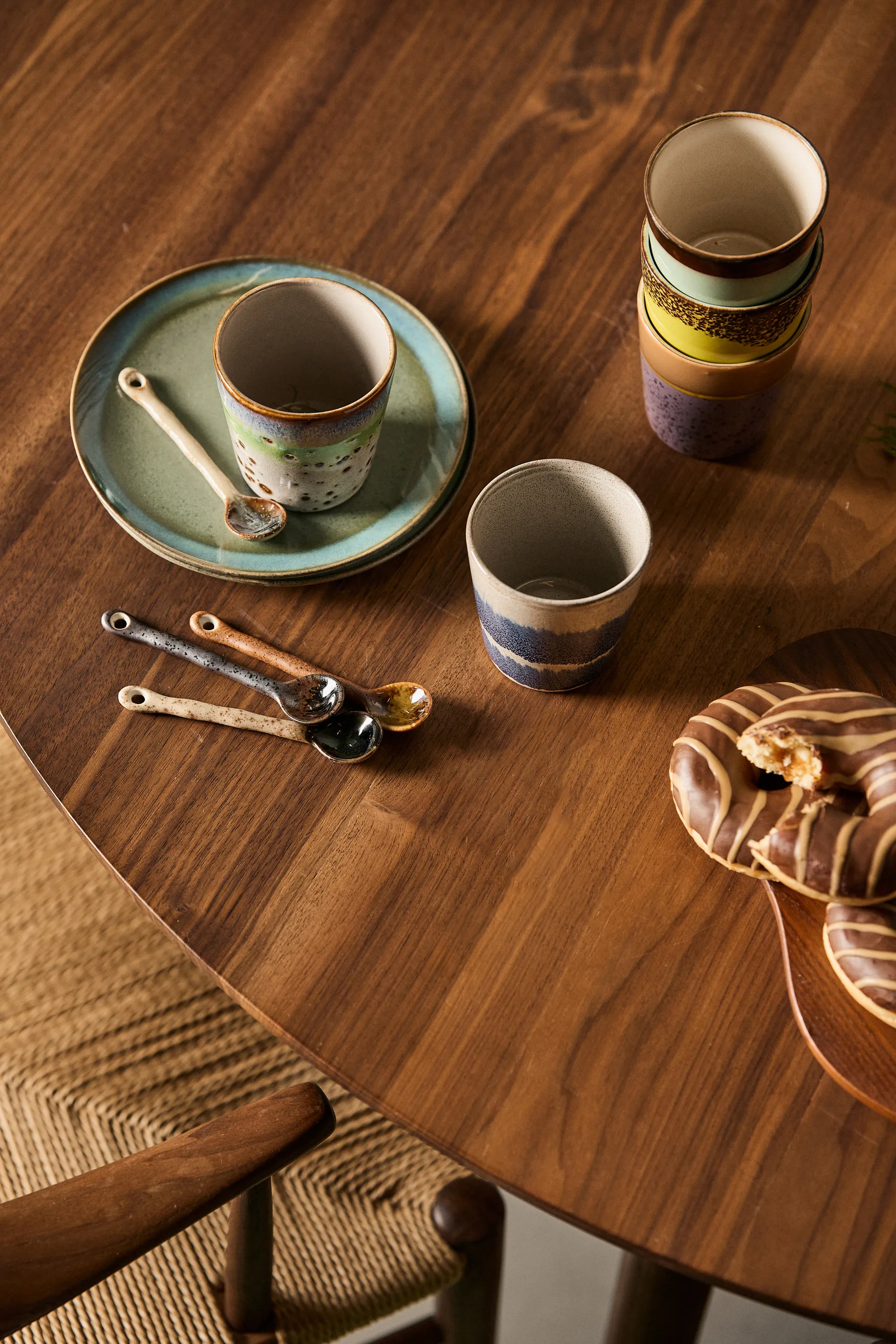 70's bord Ø 17,5 cm 2-pack, moss HKliving