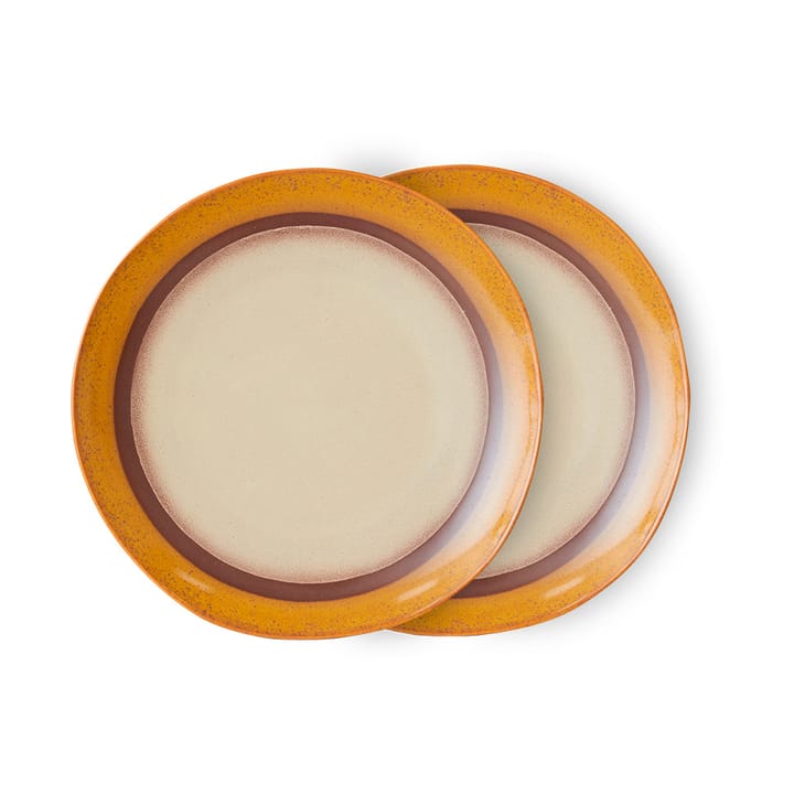 70's bord Ø27,5 cm 2-pack - Coconut - HKliving