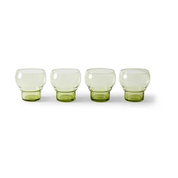 70's Bulb glas 27 cl 4-pack - Mint green - HKliving