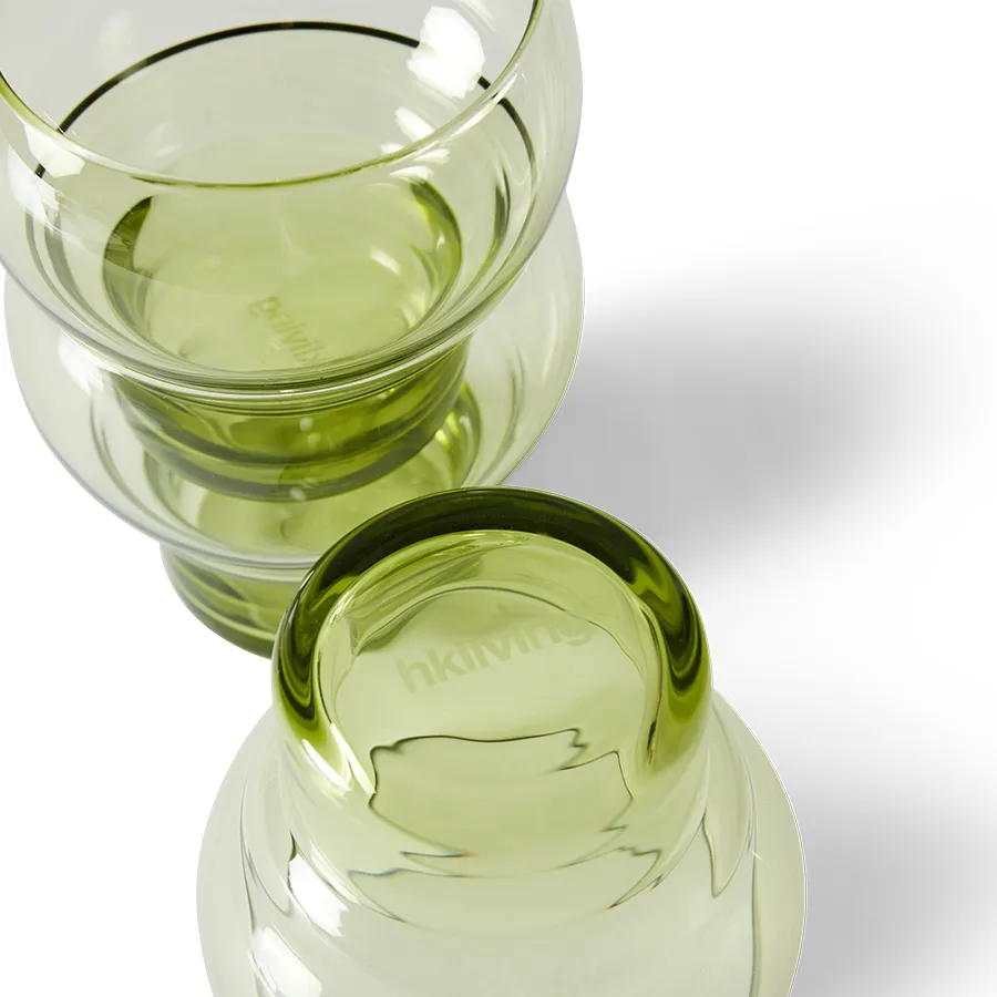 70's Bulb glas 27 cl 4-pack, Mint green HKliving