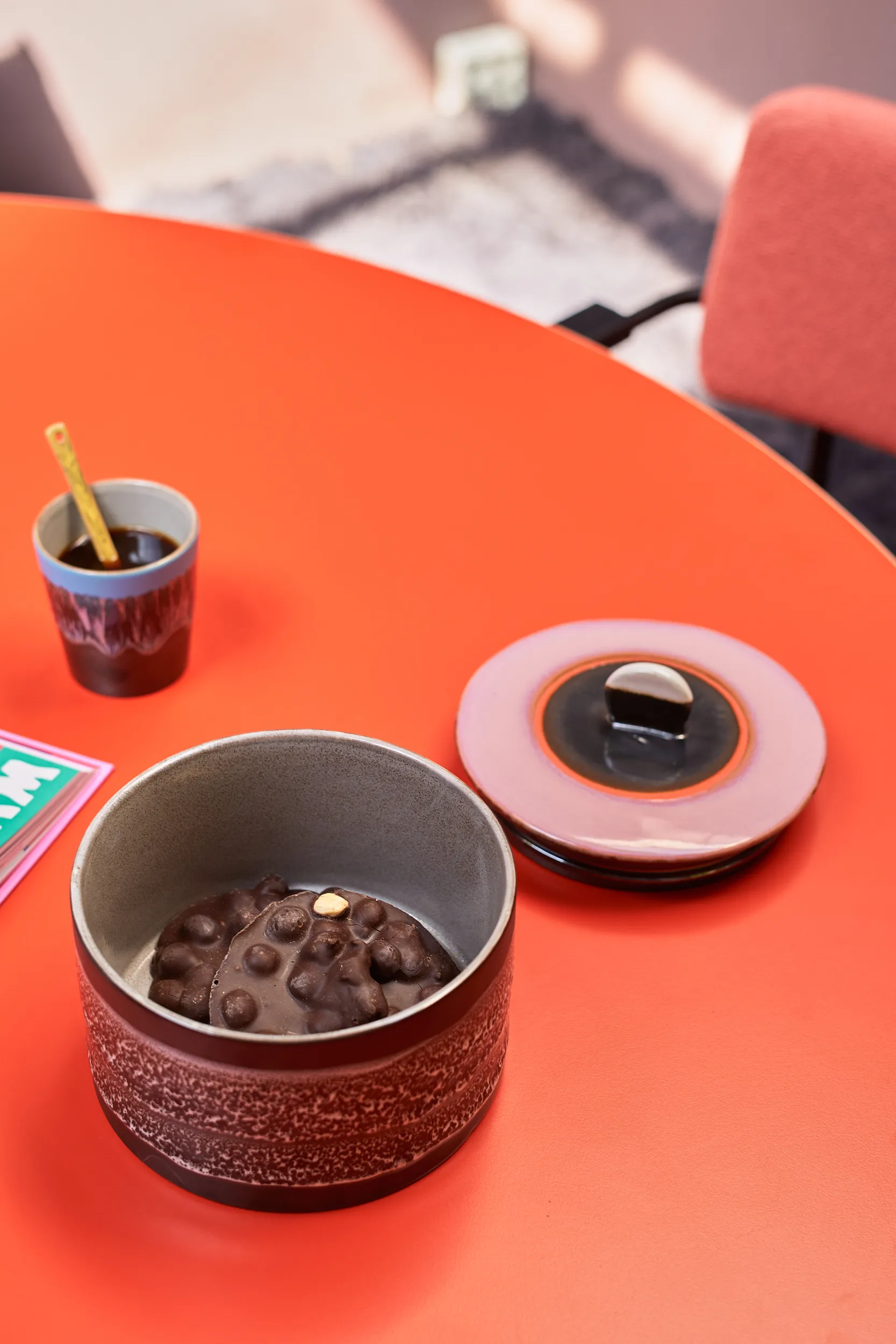 70's cookie jar koektrommel Ø17 cm, Disco HKliving