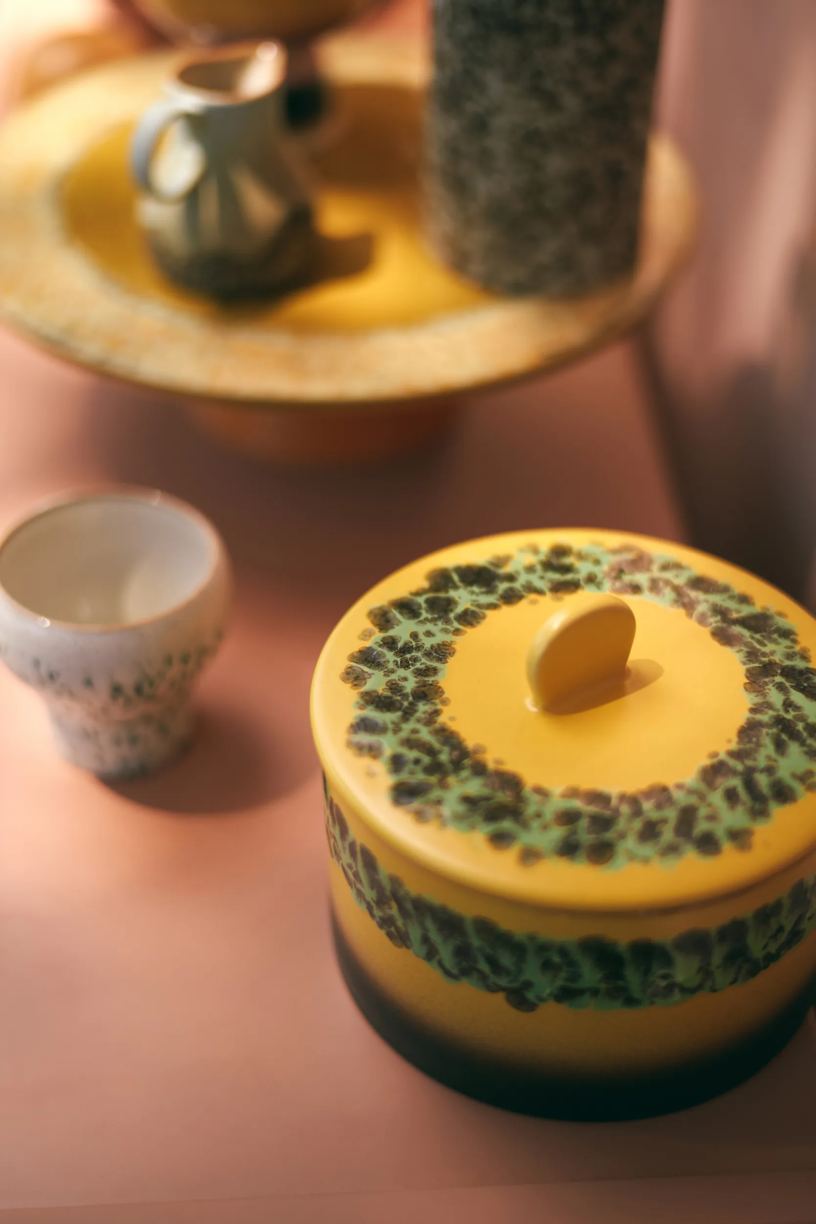 70's cookie jar koektrommel Ø17 cm, Kelp HKliving