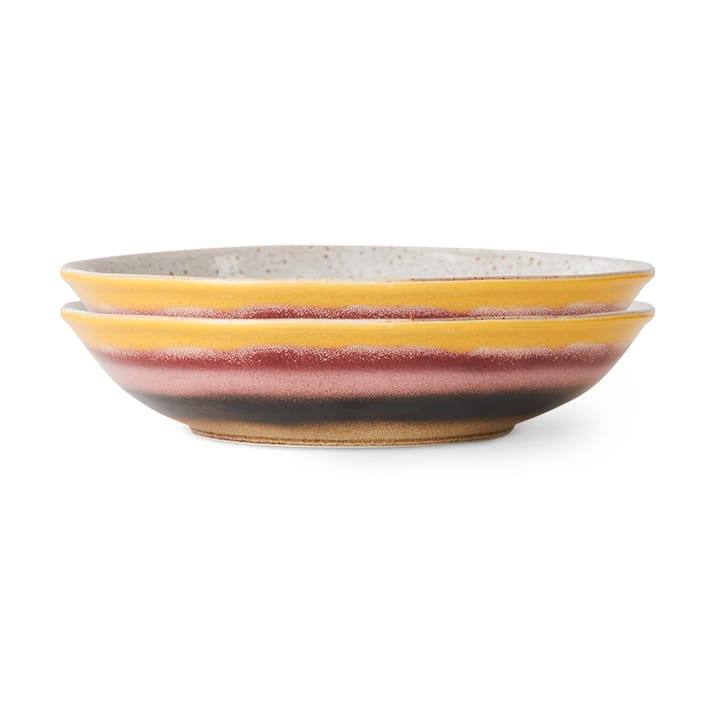 70's curry kom 21,7x21 cm 2-pack - Hibiscus - HKliving