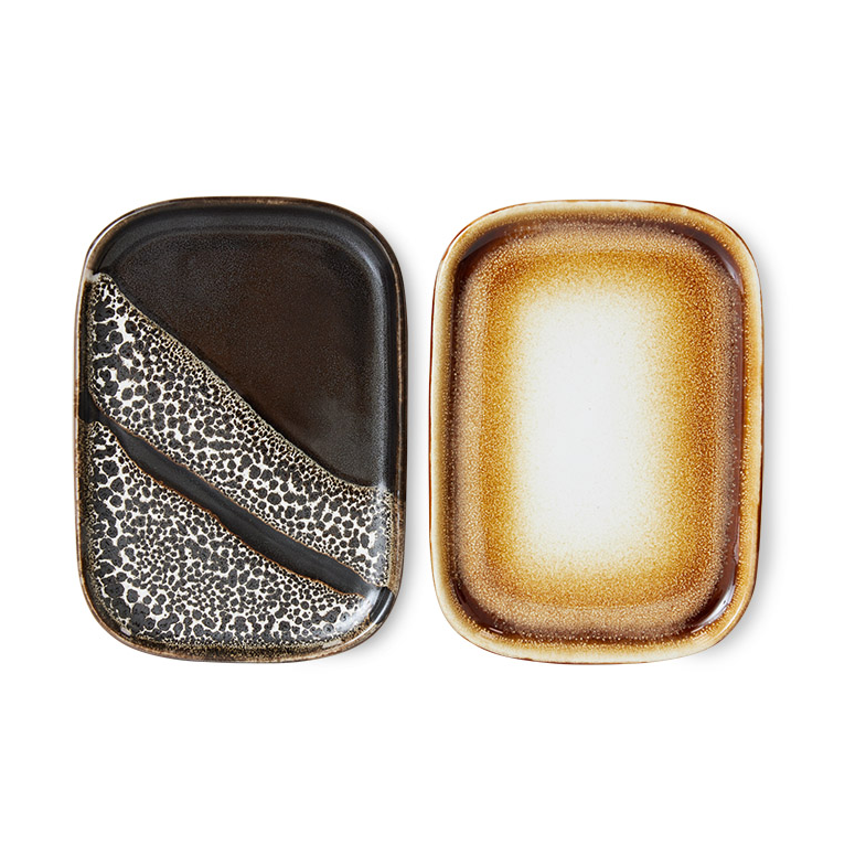 HKliving 70's dienblad klein 2-pack Mojave | Scandinavisch Interieur | Dienbladen | Multi