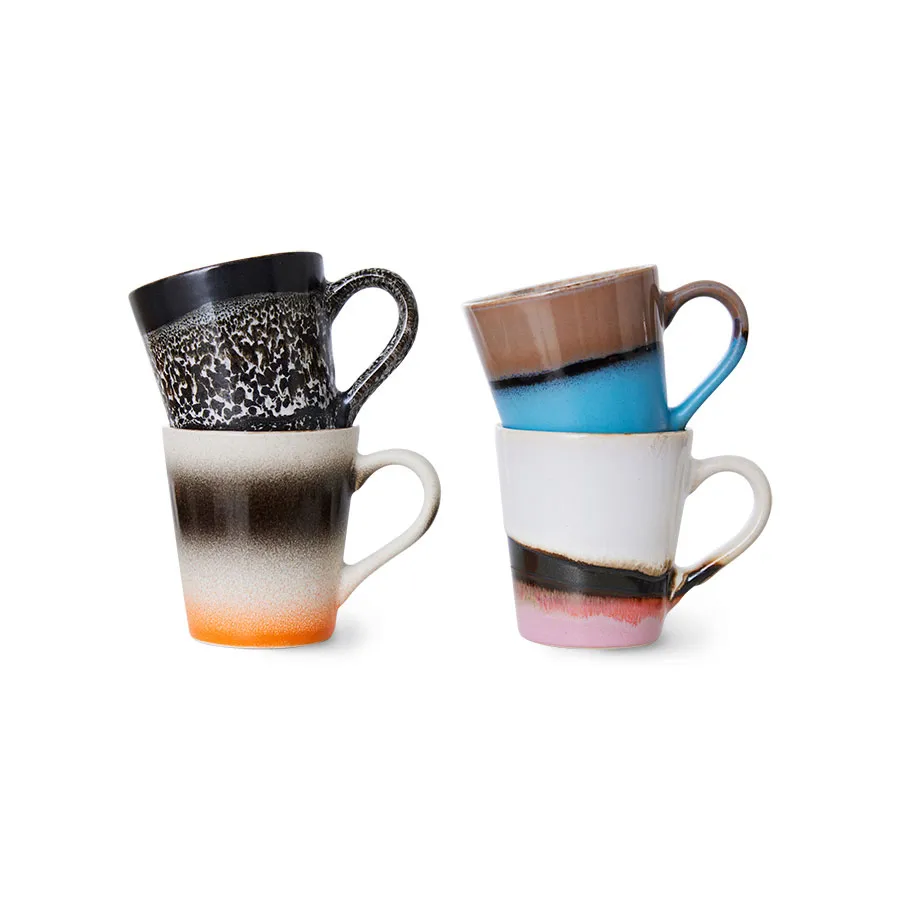 70's espresso mok 4-pack, Funky HKliving