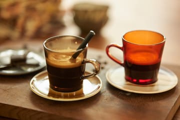 70's glassware koffiekop 20 cl 4-pack - Mud brown - HKliving