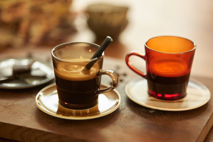 70's glassware koffiekop 20 cl 4-pack, Mud brown HKliving