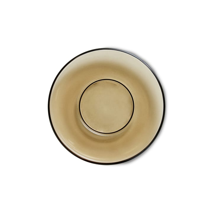 70's glassware koffieschotel Ø10,6 cm 4-pack, Mud brown HKliving